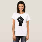 拳、反逆者、暴動、抵抗、共産主義スタイル Tシャツ (正面フル)