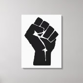 拳、反逆、暴動、抵抗、共産主義スタイル キャンバスプリント (正面)
