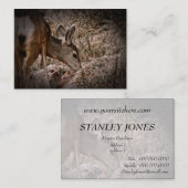 拾い読みのシカの野性生物の名刺 名刺 (正面/裏面)