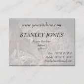 拾い読みのシカの野性生物の名刺 名刺 (裏面)