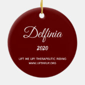 持ち上げて!2020ホリデーオーナメントデルフィニア セラミックオーナメント (裏面)