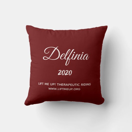 持ち上げて!2020ホリデー装飾用クッションデルフィニア クッション (裏面)