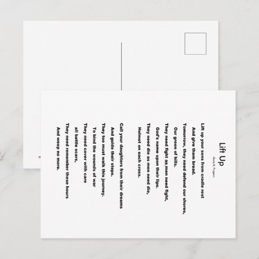 持ち上げる ポストカード (正面/裏面)