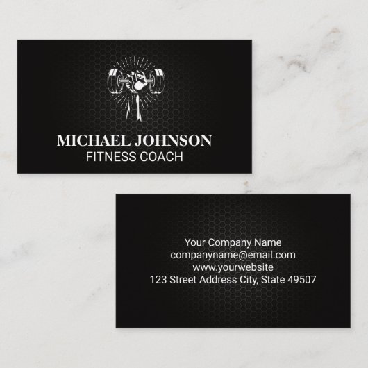 持ち上げ重量 | フィットネス 名刺 (正面/裏面)