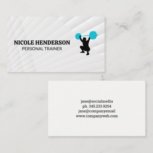 持ち上げ重量 |フィットネス 名刺 (正面/裏面)