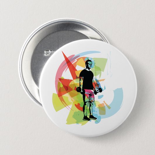 持ち上げ重量 缶バッジ (正面&裏面)