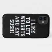 持ち上げ重食べり寿司 – Carbsおもしろいノベルティ Case-Mate iPhoneケース (裏面(横))