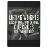 持ち上げvsカップケーキは女性を巨大にする – ジおもしろいム クリップボード (裏面)