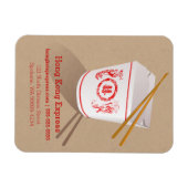 持ち中国の出し箱ブラウンクラフフェイクト マグネット (横)