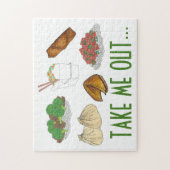 持ち帰り食中国のべ物を持ち帰る ジグソーパズル (縦)