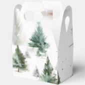 持ち手付きホリデーギフトボックス – Fir Treeデザイン フェイバーボックス (見開き)