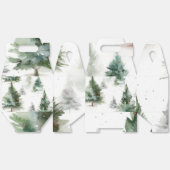 持ち手付きホリデーギフトボックス – Fir Treeデザイン フェイバーボックス (見開き)