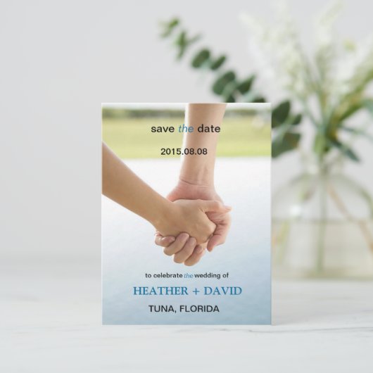 持ち手l日付の写真はがきを保存 案内ポストカード (スタンド正面)