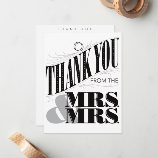 持ち物と持ち物のサンキューカード-ミセスミセス ノートカード (正面/裏面インサイチュ)