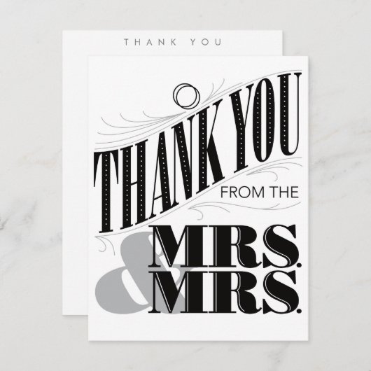 持ち物と持ち物のサンキューカード-ミセスミセス ノートカード (正面/裏面)