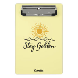 持ち運びに便利な「Stay Golden」ミニクリップボード ミニクリップボード
