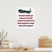 持っている才能を使う – 自信引用文 ポスター (キッチン)