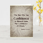 持っている男 – 前向き引用文 カード (黄色い花)