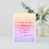 持っている男 – 前向き引用文 ポストカード (スタンド正面)