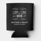 持ってて、ビールも冷たく | 結婚式 缶クーラー (正面)