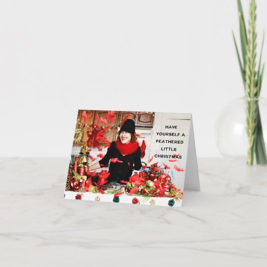 "持って下さいあなた自身を少しクリスマス"羽をつけられる シーズンカード (正面)