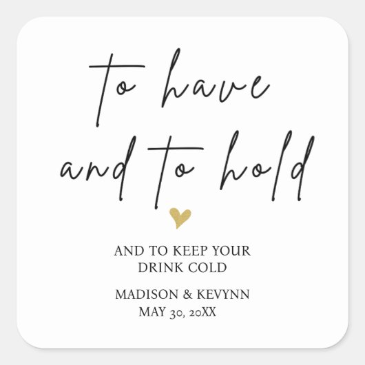 持って持って結婚いる スクエアシール (正面)