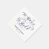 持って持って結婚いる | ネイビーブルー スタンダードカクテルナプキン (角)