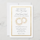 持って持つフローラの結婚リングや輪招待状 招待状 (正面)