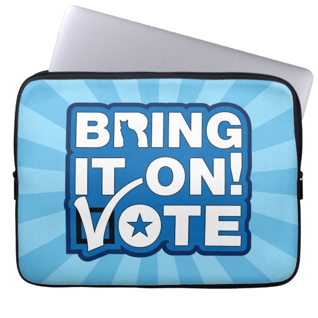 持って来い！投票 ラップトップスリーブ (正面)