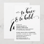 「持つことと保持すること」のスクリプト、ハートのレセプション限定 招待状 (正面/裏面)