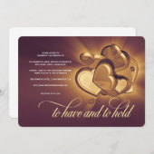 「持つことと保持すること」ウェディング招待状 案内状 (正面/裏面)