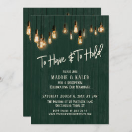 「持つことと保持すること」ダークグリーンウッドエジソンライト 招待状