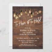 「持つことと保持すること ブラウン ウッド エジソン ライト」 招待状 (正面)