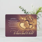 「持つことと抱えること ウェディング招待状」 案内状 (スタンド正面)