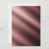 持つために &amp; 抱擁するために ローズゴールド ホワイト オーバー, レセプション 招待状 (裏面)