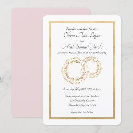 「持つ」そして「大切にする」フラワーリングのウェディングリング招待状 招待状