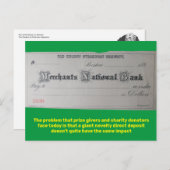 持参人に対してオンデマンドで支払う ポストカード (正面/裏面)