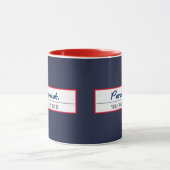 持続できる勇気付けられる青テンプレート マグカップ (中央)