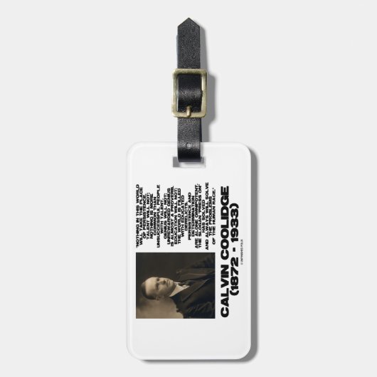 持続の決定全能のクーリッジ ラゲッジタグ (正面縦)
