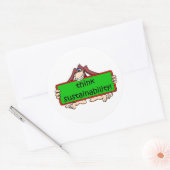 持続可おもしろい能 ラウンドシール (封筒)