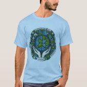持続可能で倫理的なメッセージ Tシャツ (正面)