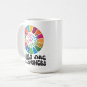 持続可能なスタイル：ゴール、恵み、緑の生活 コーヒーマグカップ (正面左)