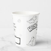 持続可能な着色アクティビティ かわいい恐竜パーティー 紙コップ (右)
