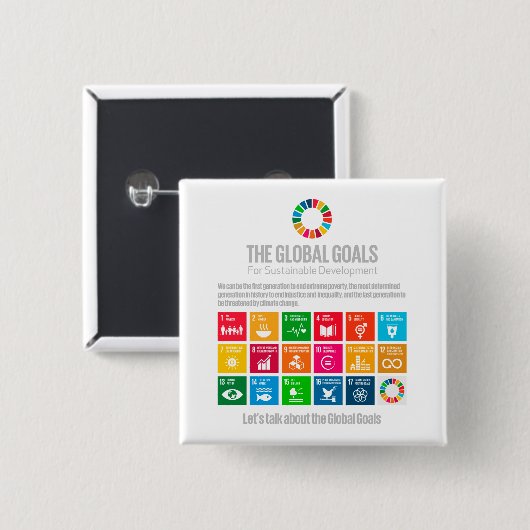 持続可能性のゴールの贈り物についてやる気を起こさせる語ろう 缶バッジ (正面&裏面)