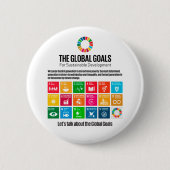 持続可能性ゴールの贈り物インスパイアについて 缶バッジ (正面)