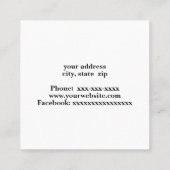 持続可能性 スクエア名刺 (裏面)