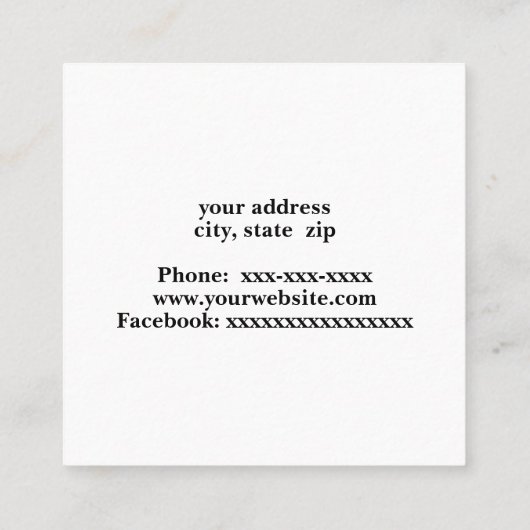 持続可能性 スクエア名刺 (裏面)