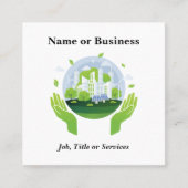 持続可能性 スクエア名刺 (正面)