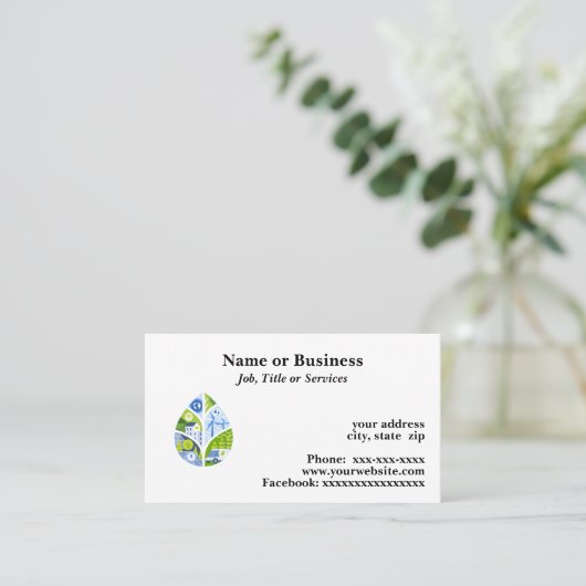 持続可能性 名刺 (スタンド正面)