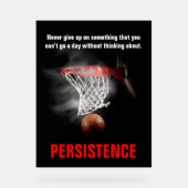 持続性バスケッ感動的プやる気を起こさせる アクリルサイン (正面)